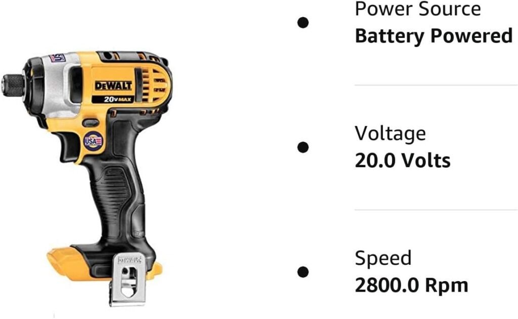 DEWALT 20-Volt MAX Lithium-Ion Cordless 1/4 in Impact Driver (Tool Only, Bulk Packaged) DCF885