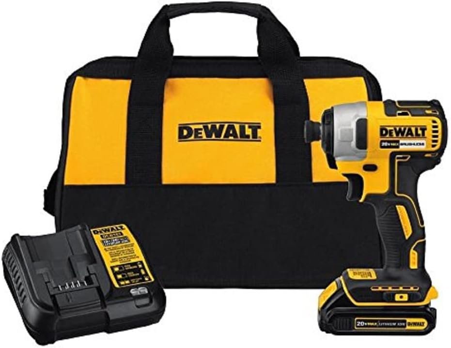 DEWALT 20V MAX Impact Driver Kit, Cordless, Storage Bag, Battery, and Charger Included (DCF787C1)