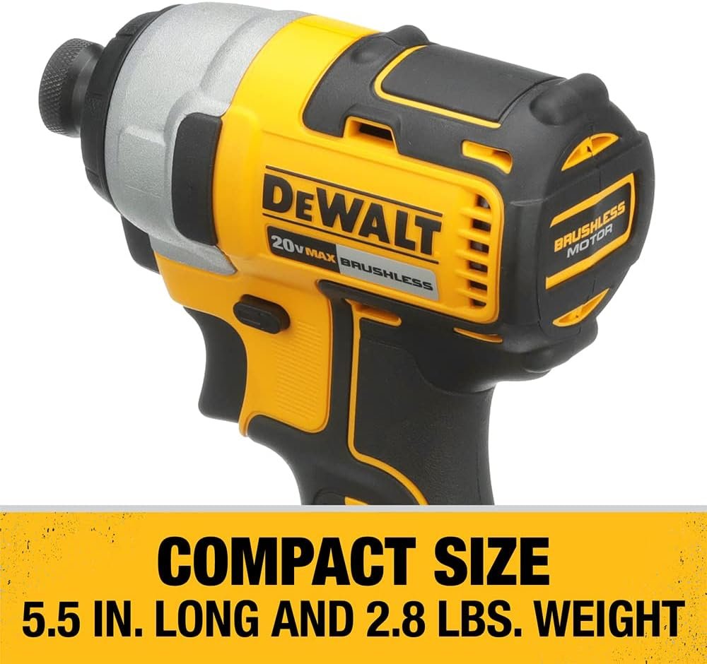 DEWALT 20V MAX Impact Driver Kit, Cordless, Storage Bag, Battery, and Charger Included (DCF787C1)