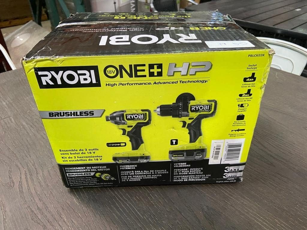 ONE+ HP 18V Brushless Cordless 1/2 in. Hammer Drill and 1/4 in 4-Mode Impact Driver Kit w/ (2) Batteries, Charger,  Bag